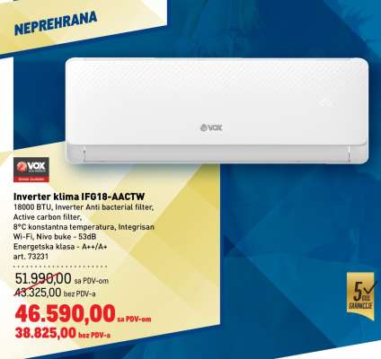 Inverter klima IFG18-AACTW