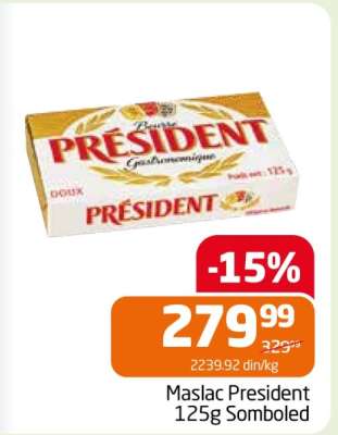 Maslac President 125g Somboled