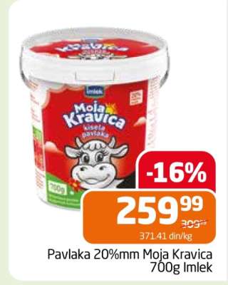 Pavlaka 20%mm Moja Kravica 700g Imlek