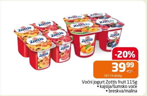 Voćni jogurt Zottis Fruit 115g