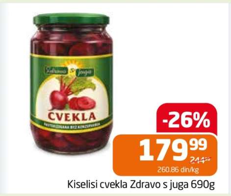 Kiselisi cvekla Zdravo s juga 690g