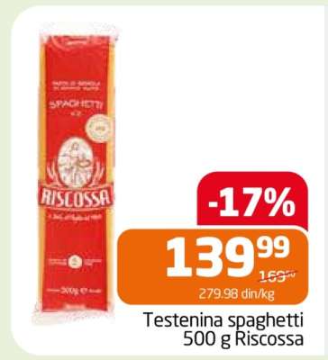 Testenina spaghetti 500 g Riscossa