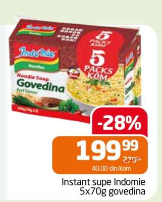Instant supe Indomie 5x70g govedina