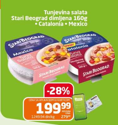 Tunjevina salata Stari Beograd dimljena 160g