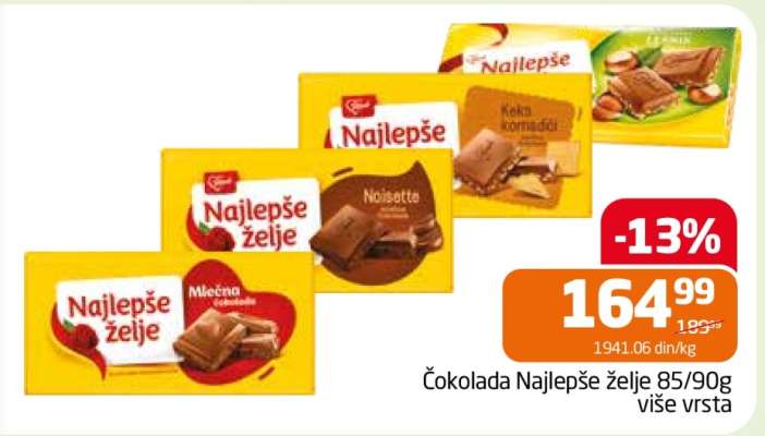 Čokolada Najlepše želje 85/90g