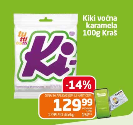 Kiki voćna karamela 100g Kraš