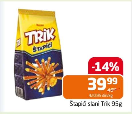 Štapići slani Trik 95g