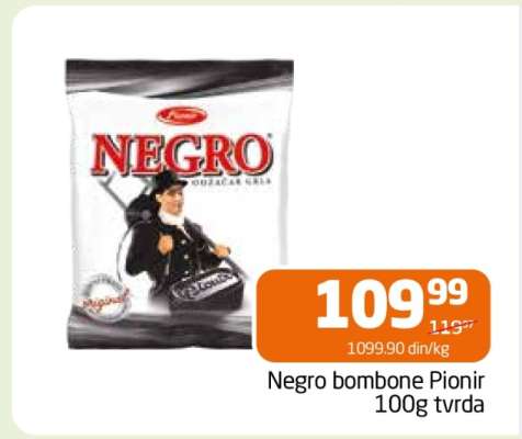 Negro bombone Pionir 100g tvrda