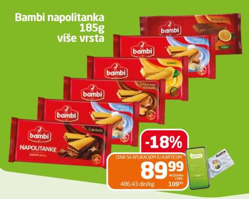 Bambi napolitanka 185g