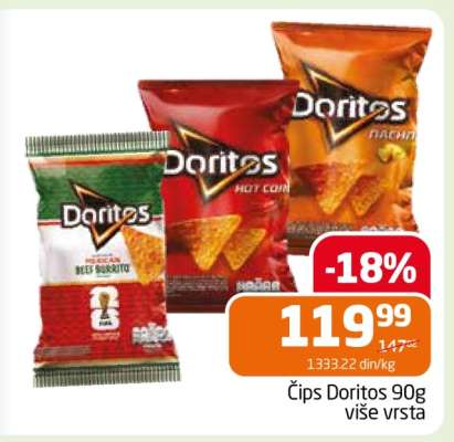 Čips Doritos 90g