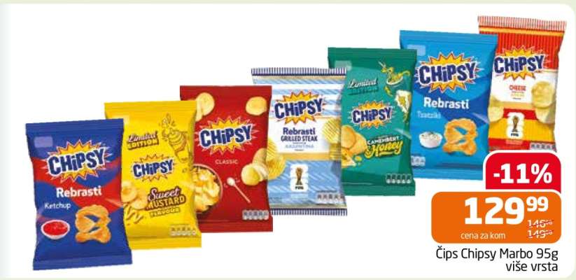 Čips Chipsy Marbo 95g