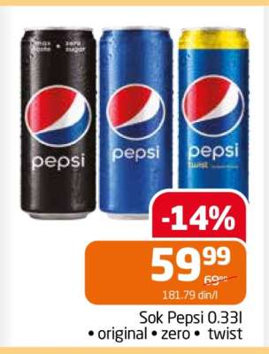 Sok Pepsi 0.33l
