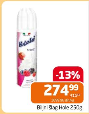 Biljni šlag Hole 250g