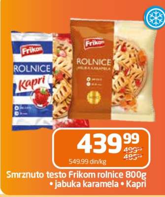 Smrznuto testo Frikom rolnice 800g