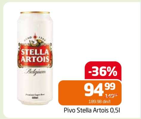 Pivo Stella Artois 0.5l