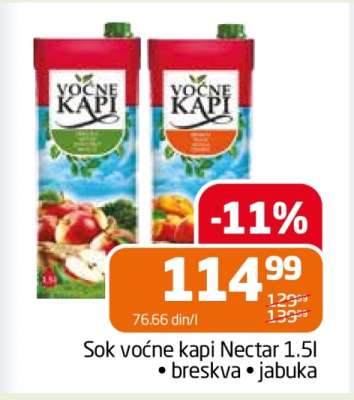 Sok voćne kapi Nectar 1.5l