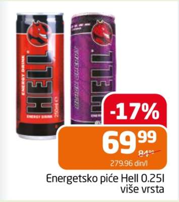 Energetsko piće Hell 0.25l