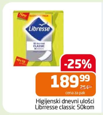 Higijenski dnevni ulošci Libresse classic 50kom