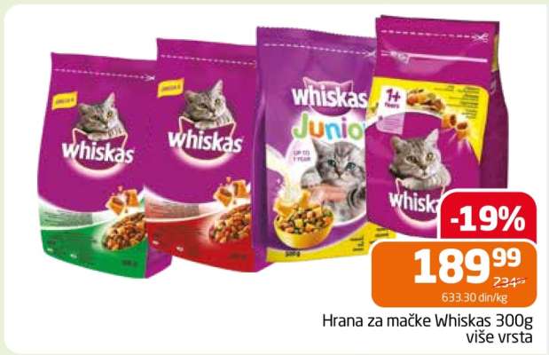 Hrana za mačke Whiskas 300g