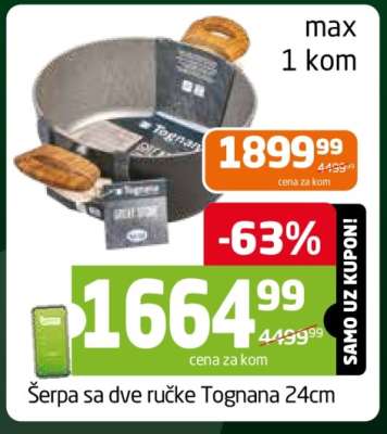 Šerpa sa dve ručke Tognana 24cm