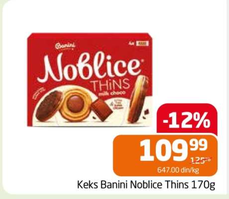 Keks Banini Noblice Thins 170g