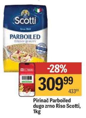 Pirinač Parboiled dugo zrno Riso Scotti, 1kg