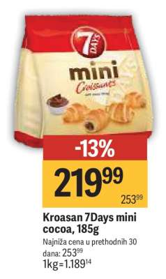 Kroasan 7Days mini cocoa 185g