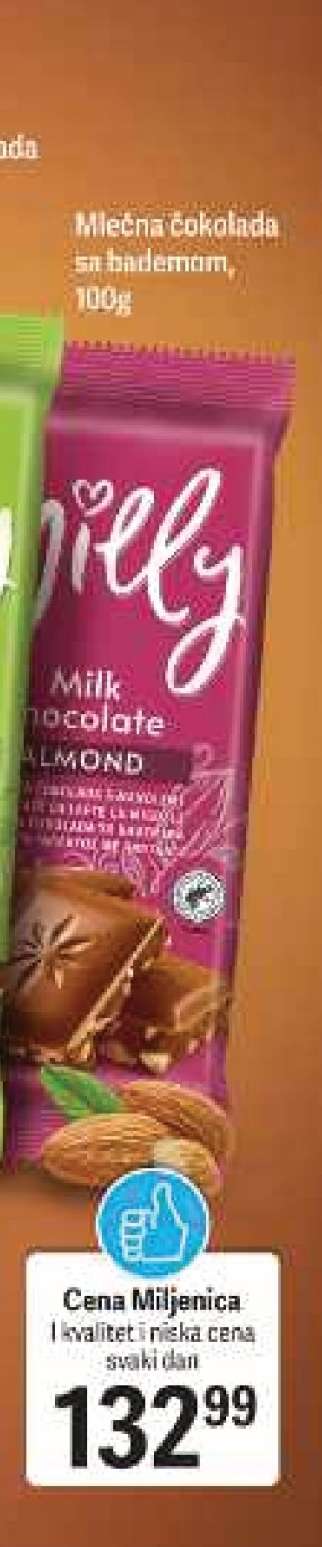 Milka čokolada sa bademom, 100g