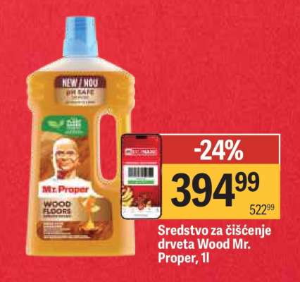 Sredstvo za čišćenje drveta Wood Mr. Proper, 1l