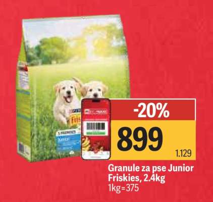 Granule za pse Junior Friskies, 2,4kg