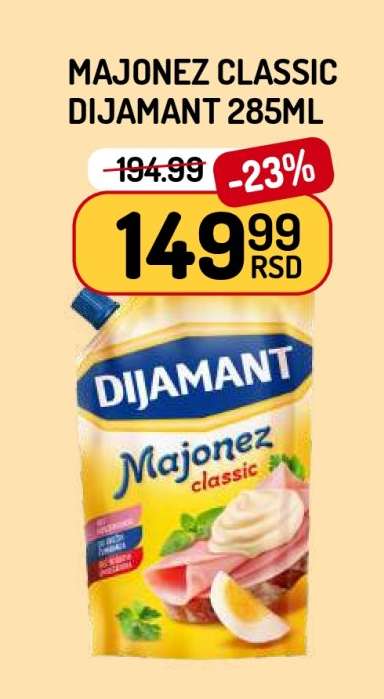 MAJONEZ CLASSIC DIJAMANT 285ml