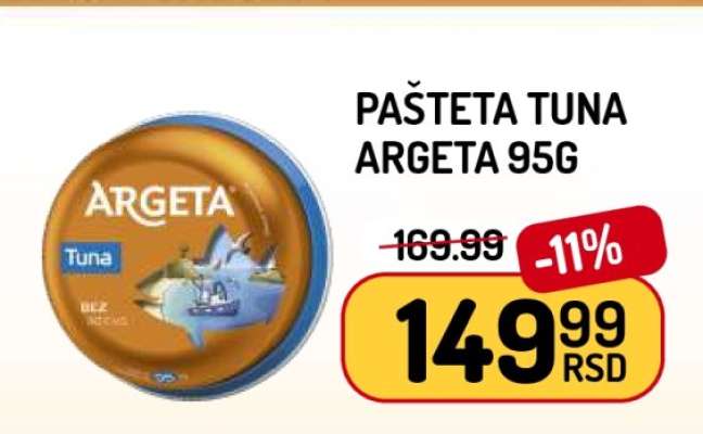 PAŠTETA TUNA ARGETA 95g