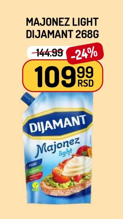 Majonez light Dijamant 268g