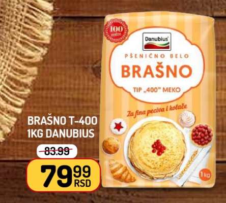 BRAŠNO T-400 1KG DANUBIUS