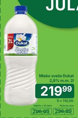 Mleko sveže Dukat