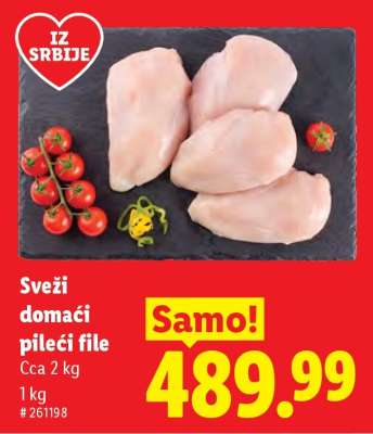 Sveži domaći pileći file