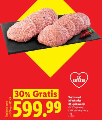 Sveže royal pljeskavice XXL pakovanje