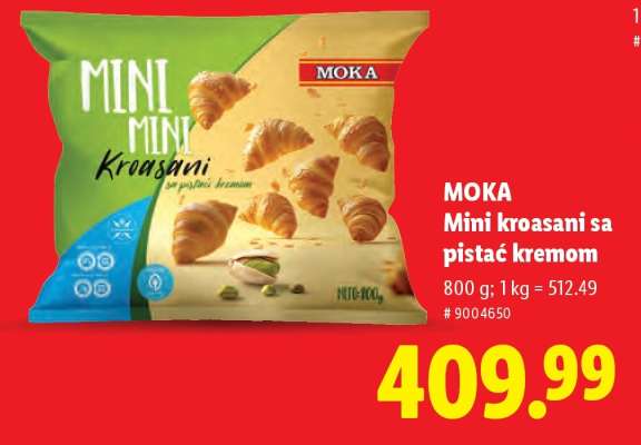 MOKA Mini kroasani sa pistać kremom