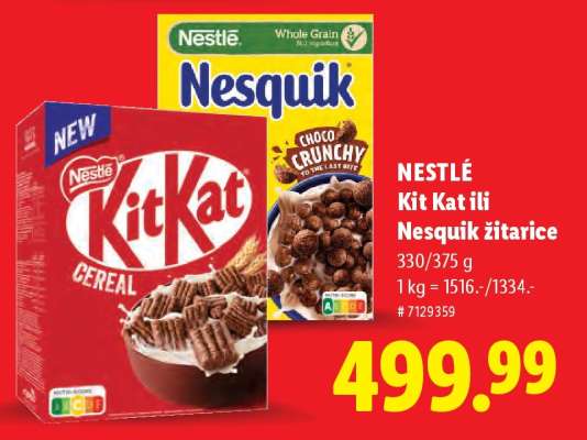 NESTLÉ Kit Kat ili Nesquik žitarice