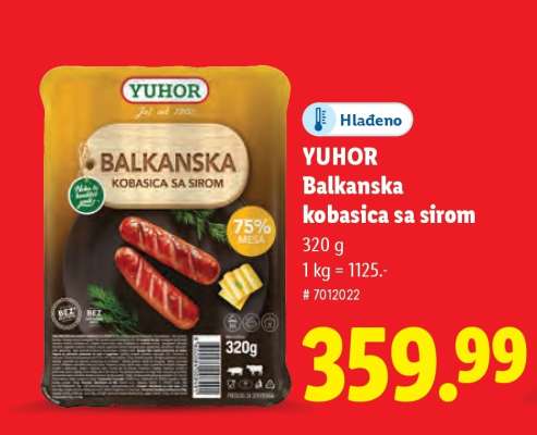 YUHOR Balkanska kobasica sa sirom