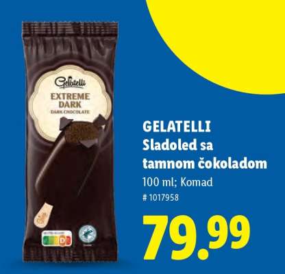 GELATELLI Sladoled sa tamnom čokoladom