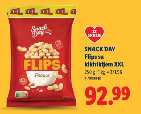 Snack Day Flips sa kikirikijem XXL