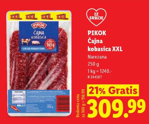 Pikok Čajna kobasica XXL