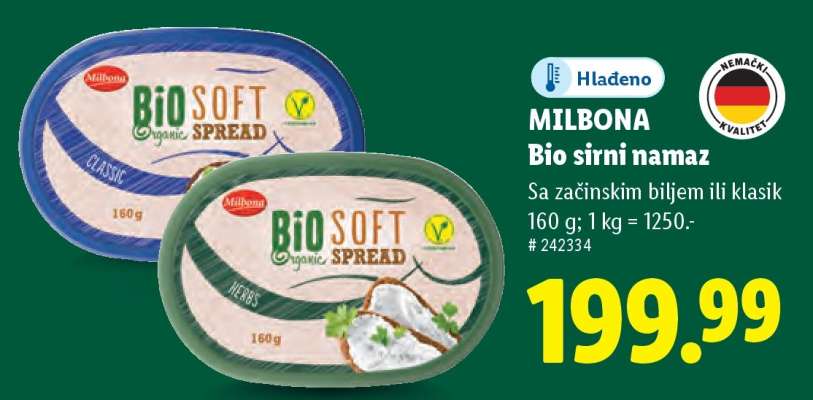 MILBONA Bio sirni namaz