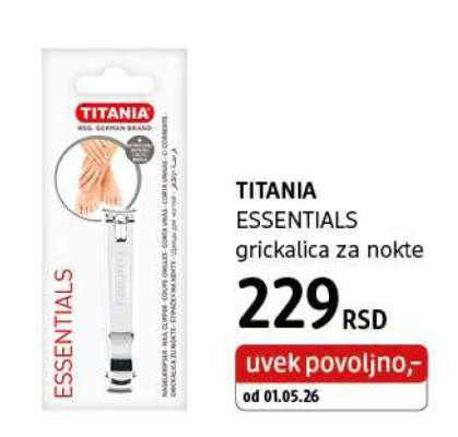 TITANIA ESSENTIALS grickalica za nokte
