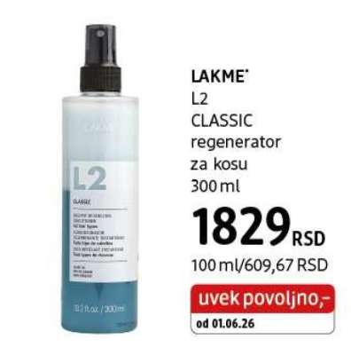 LAKME L2 CLASSIC regenerator za kosu