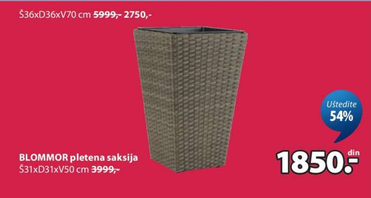 BLOMMOR PLETENA SAKSIJA