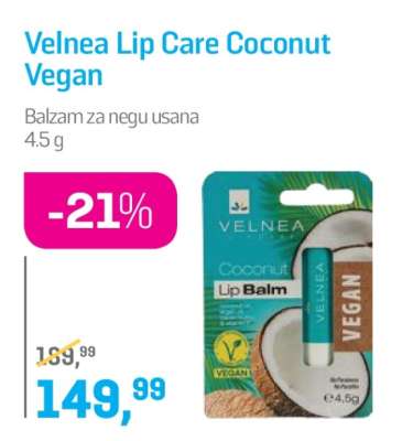 Velnea Lip Care Coconut Vegan