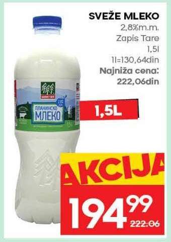 sveže mleko
