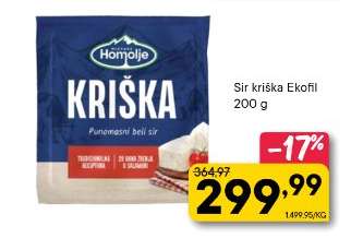 Sir kriška Ekofil